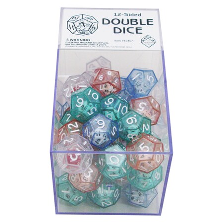 Koplow Games Double Dice, 12-Sided, 40PK 12602